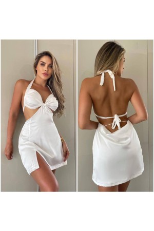 207284 TOPTAN BEYAZ ELBİSE