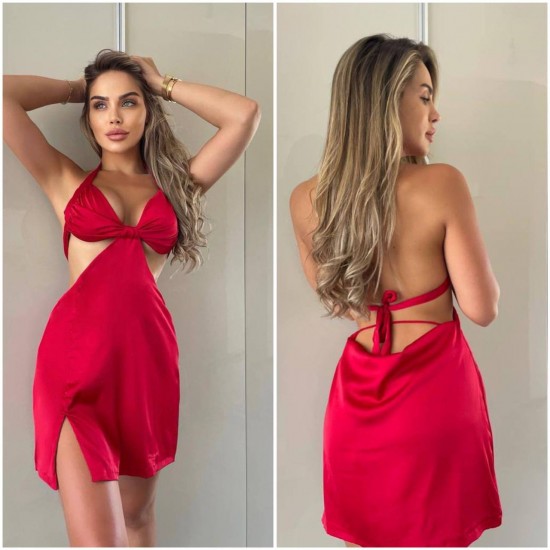 207287 red DRESS