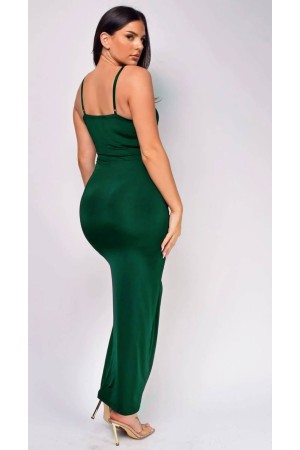 207318 TOPTAN YEŞİL ELBİSE