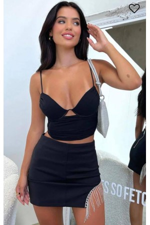 207327 TOPTAN SİYAH ETEK TAKIM