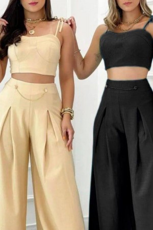 207341 TOPTAN SİYAH PANTOLON TAKIM