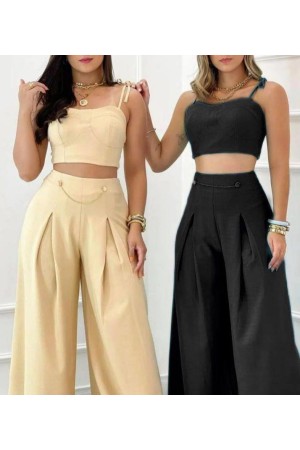 207341 TOPTAN SİYAH PANTOLON TAKIM