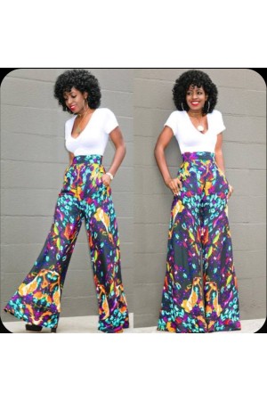 207346 TOPTAN DESENLİ PANTOLON TAKIM