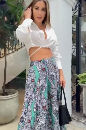 207354 patterned Pants suit