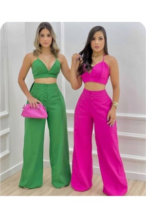 207367 TOPTAN YEŞİL PANTOLON TAKIM