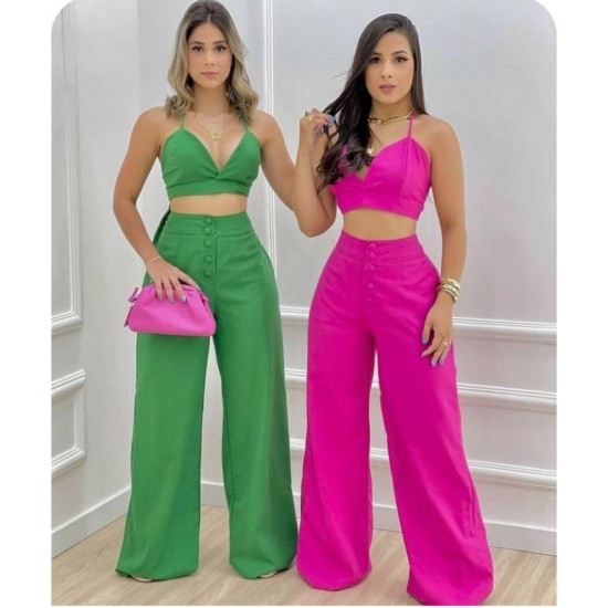 207367 TOPTAN YEŞİL PANTOLON TAKIM