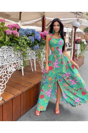 207372 TOPTAN DESENLİ ELBİSE