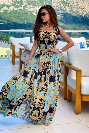 207374 patterned DRESS