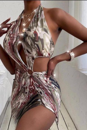 207375 patterned DRESS