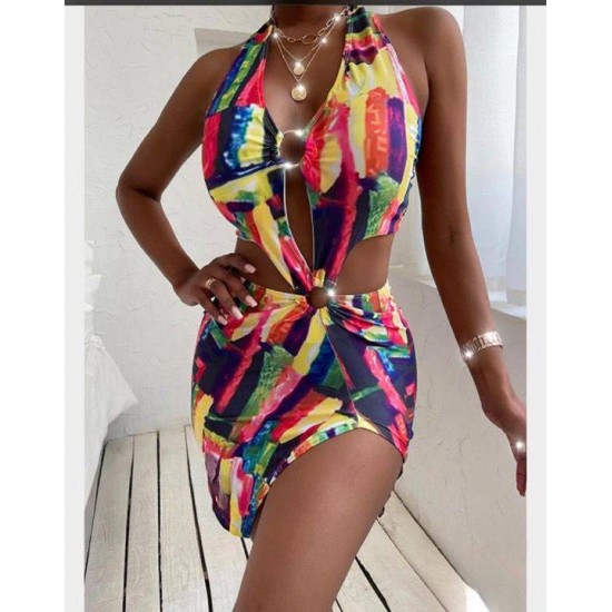 207376 patterned DRESS