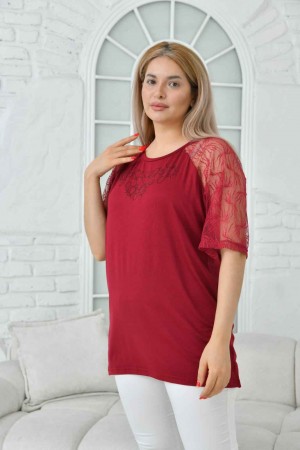 207430 TOPTAN BORDO BLUZ