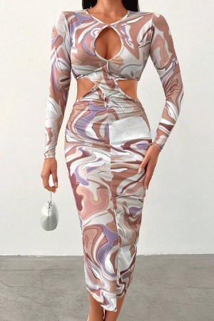 208548 patterned DRESS