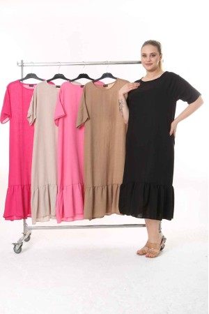 208657 TOPTAN PEMBE ELBİSE