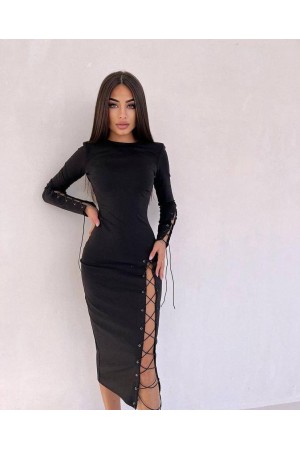 209339 TOPTAN SİYAH ELBİSE