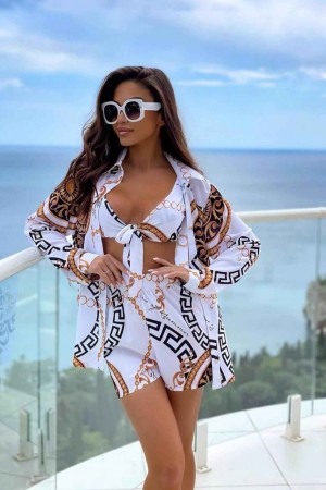 209368 patterned Shorts suit