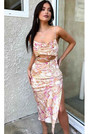 209376 TOPTAN DESENLİ ELBİSE