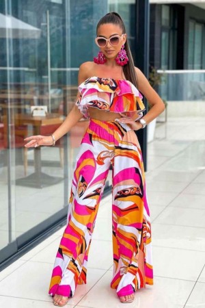 209382 TOPTAN DESENLİ PANTOLON TAKIM