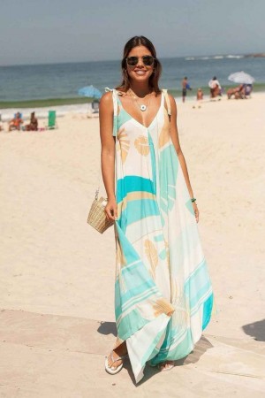 209389 TOPTAN DESENLİ ELBİSE