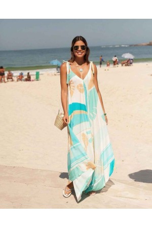 209389 TOPTAN DESENLİ ELBİSE