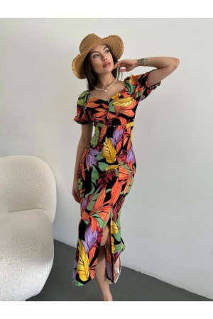 209431 TOPTAN DESENLİ ELBİSE