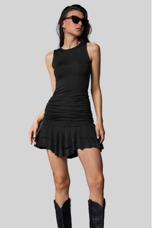 209737 TOPTAN SİYAH ELBİSE