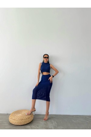 209760 TOPTAN LACİVERT ETEK TAKIM