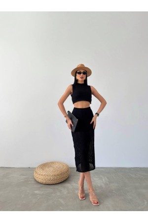 209763 TOPTAN SİYAH ETEK TAKIM