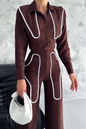 209811 TOPTAN KAHVE PANTOLON TAKIM