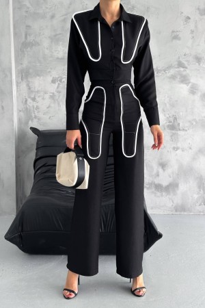 209813 TOPTAN SİYAH PANTOLON TAKIM