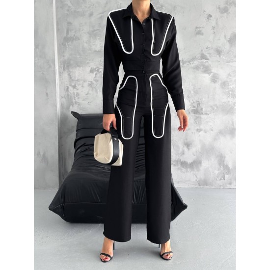 209813 TOPTAN SİYAH PANTOLON TAKIM