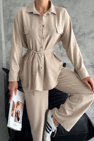 209816 beige Pants suit
