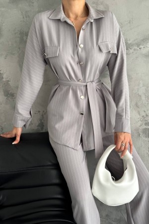 209817 Grey Pants suit
