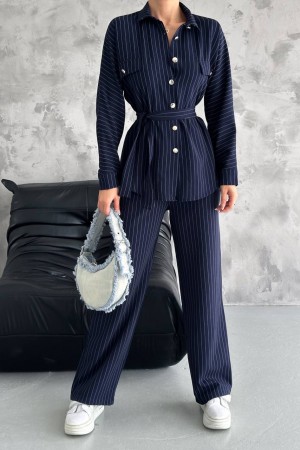 209818 Navy blue Pants suit