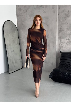 209827 TOPTAN DESENLİ ELBİSE