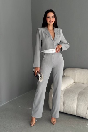 209839 Grey Pants suit