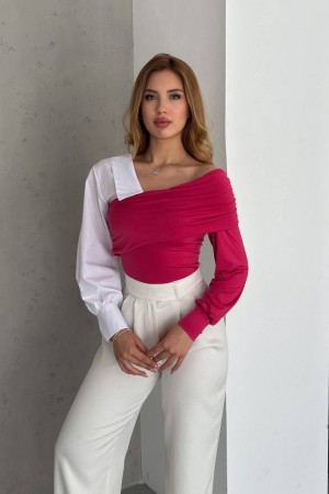 209842 TOPTAN FUŞYA BLUZ