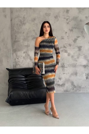 209848 TOPTAN DESENLİ ELBİSE