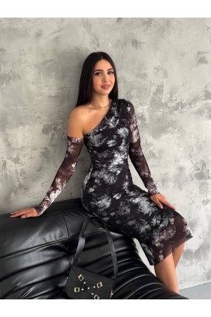 209849 TOPTAN DESENLİ ELBİSE