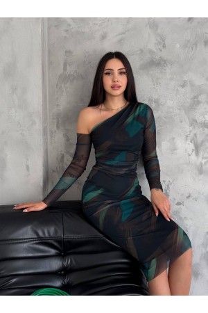 209852 TOPTAN DESENLİ ELBİSE