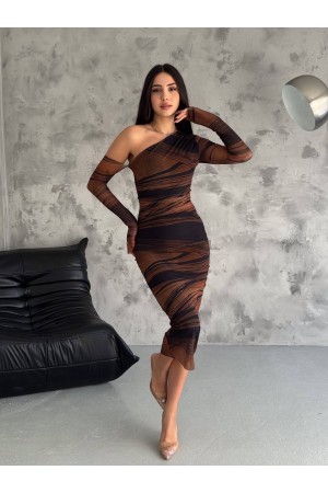 209853 TOPTAN DESENLİ ELBİSE