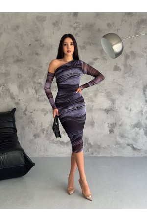 209854 TOPTAN DESENLİ ELBİSE