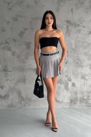 209875 TOPTAN GRİ ETEK