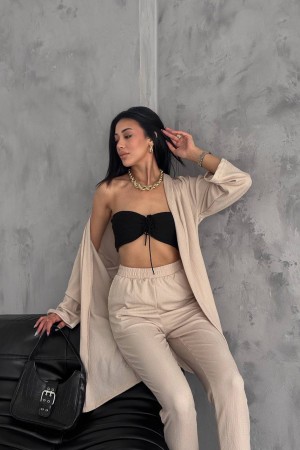 209912 beige Pants suit