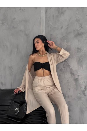 209912 beige Pants suit