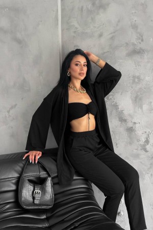 209915 black Pants suit