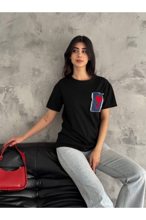 209938 TOPTAN SİYAH TSHIRT