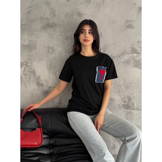 209938 TOPTAN SİYAH TSHIRT