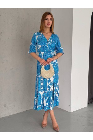 209942 TOPTAN DESENLİ ELBİSE