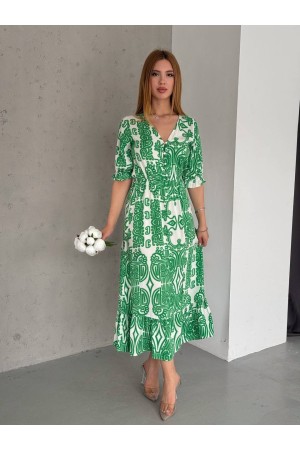 209944 TOPTAN DESENLİ ELBİSE