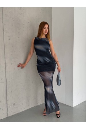 209950 TOPTAN DESENLİ ELBİSE